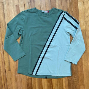 Kidichic Girls 3/4 Sleeve Green Colorblock Tee Shirt Size 14 New Without Tags